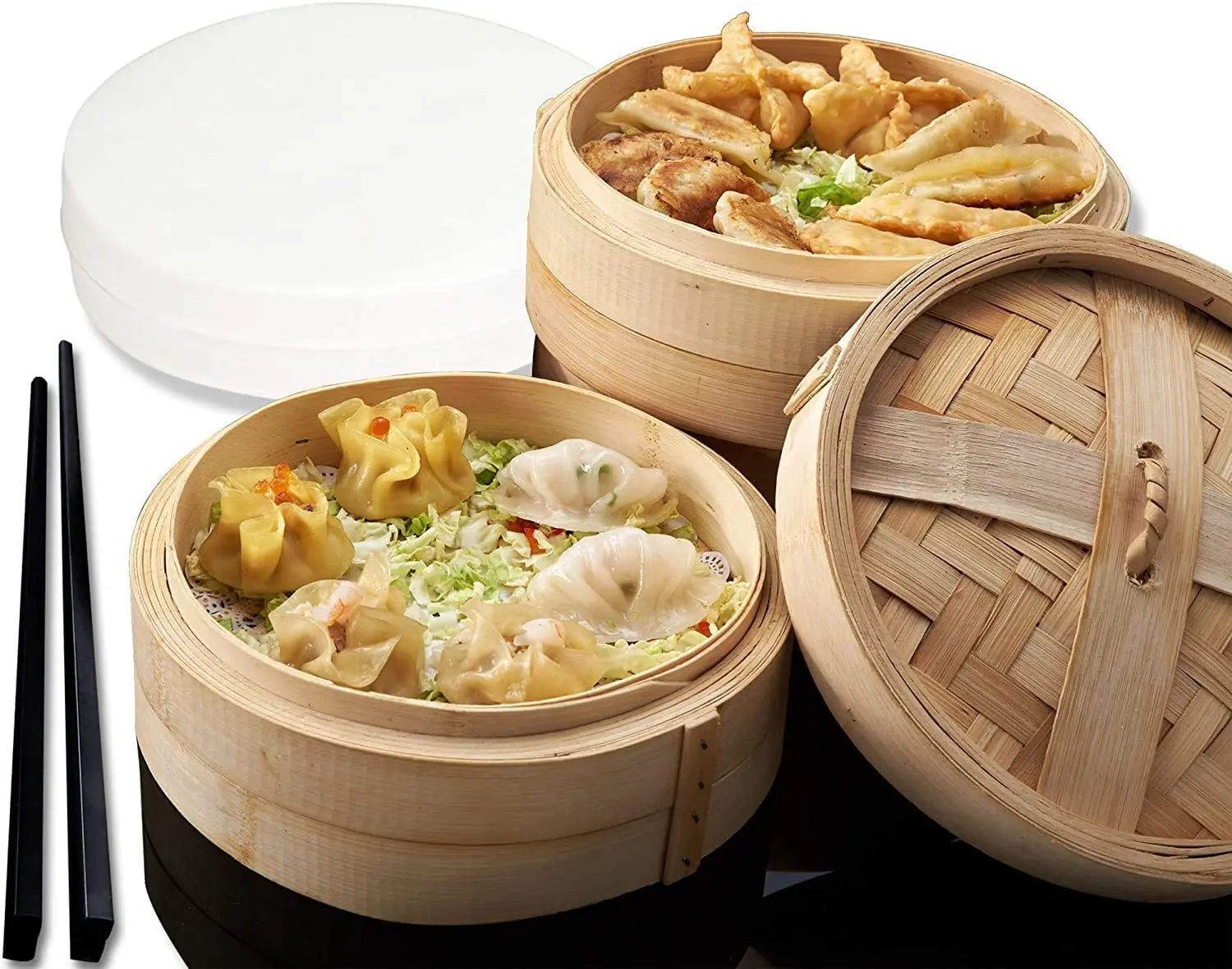 Prime Home Direct Bamboo Steamer Basket 10 Inch  1 Tier and 1 Lid With Custom Logo