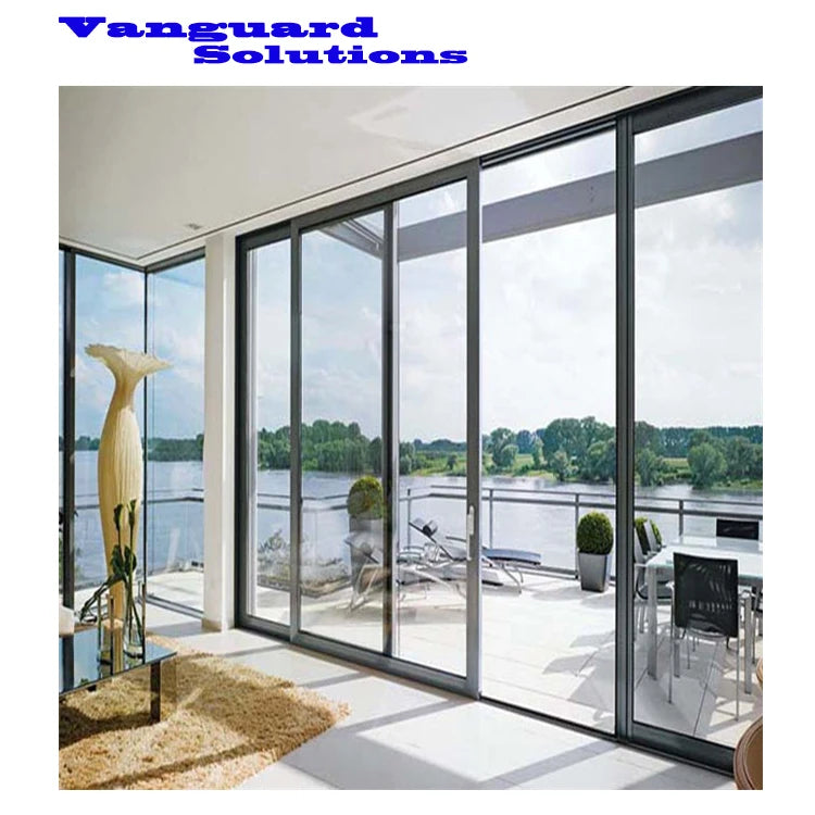 AS2047 Australia Vanguard Solutions Aluminum Soundproof Acoustic Door Stainless Frame Horizontal Style Aluminium Door and Window