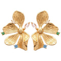 Fashion Gold Flower Shape Spring Women's Earrings for Wholesale N240222