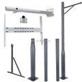 HJZM Folding Galvanized 3m-6m Single-Arm Adjustable Street Light Pole with 200km/h Wind Resistance LED Road Lamp Outdoor