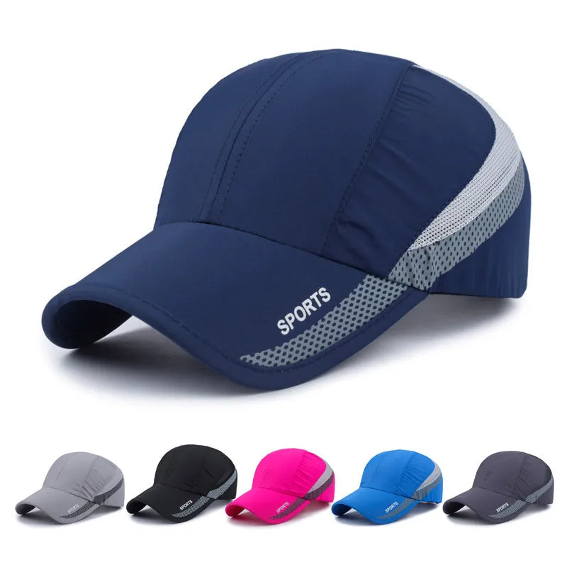 Custom Sporty Outdoor Folding Reflective Baseball Hats for Men Women Fast Dry 100% Polyester Spandex Sport Caps for Business