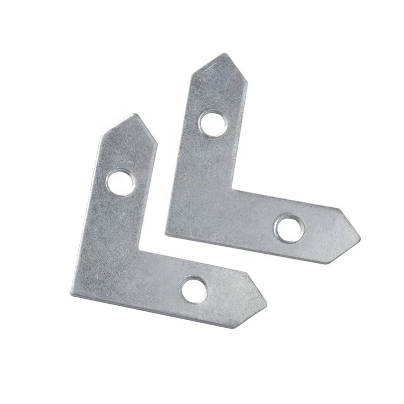 TS-K330 810 Aluminum Alloy Zinc Plated Photo Frame Bracket with 34*41mm Angle Support 2 Pcs Screw Hooks