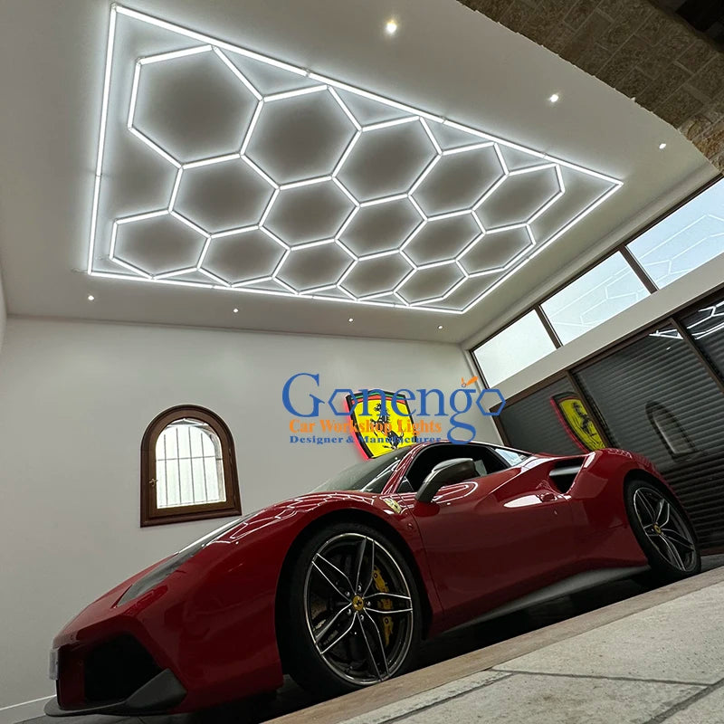 Professional Honeycomb Lighting Shop Car Warehouse Garage and Commercial Systems Hex Led Light
