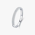 Classic Design Sparkling Cubic Zirconia Ring Real 925 Sterling Silver Female Wedding Band Finger Rings for Women Jewelry