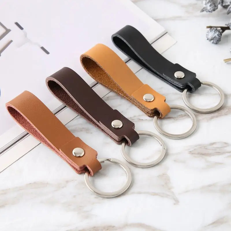 Leather Valet Keychain Leather Key Chain with Belt Loop Clip for Keys