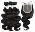 Wholesale HD Transparent Lace FN3+1set 3bundles+1 4*4 13*4lace Front Raw Virgin Body Wave Human Hair Wigs for Black Woman
