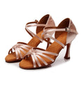 Women's Professional Latin Ballroom Salsa Dance Shoes 5/7cm Heel Soft Ballet Style Factory Wholesale for Girls
