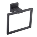 Wall Mount Stainless Steel Square Black Eco-Friendly Modern Hotel Towel Ring and Bar Holder for Bathroom