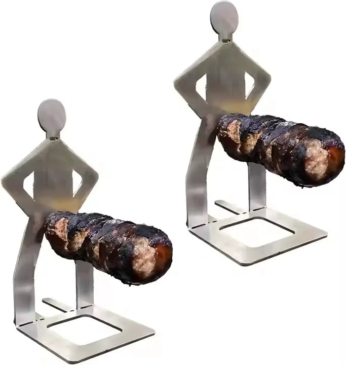 Stainless Steel BBQ Sausage Holder Outdoors Interesting Human Form Funny BBQ Sausage Holder
