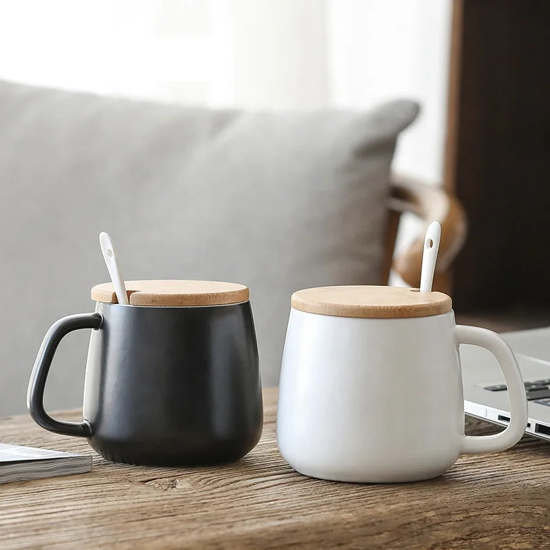 Wholesale Sublimation Household Ceramic Coffee Mug Custom Plain Black White Porcelain Cup with Handle