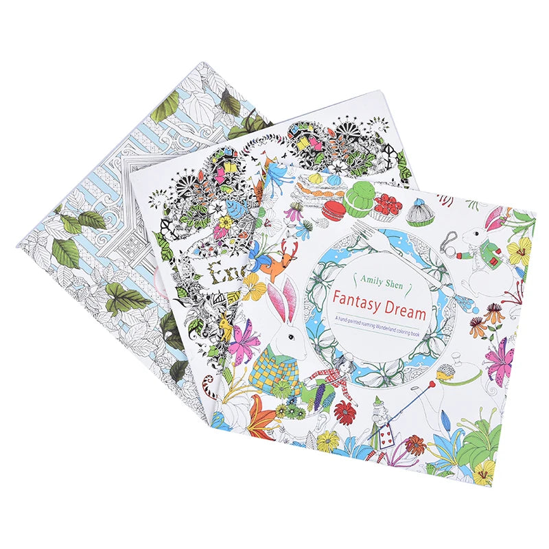 Coloring Book for Children Adult Relieve Stress Kill Time Painting Art Book Anti-Stress Magic Forest Fantasy Dream Wonderland