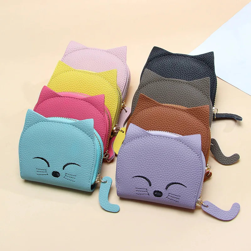 2026 New Arrival Genuine Leather ID Card Holder Cartoon Card Holder for Women