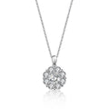 925 Sterling Silver Necklace with 1 Carat Moissanite Diamond Flower Pendant Fashionable Link Chain Trendy Moissanite Necklaces