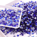 Wholesale High Quality Sapphire Glass Hotfix Flat Back Rhinestones Crystals Stones for Clothes Shoes Decoration