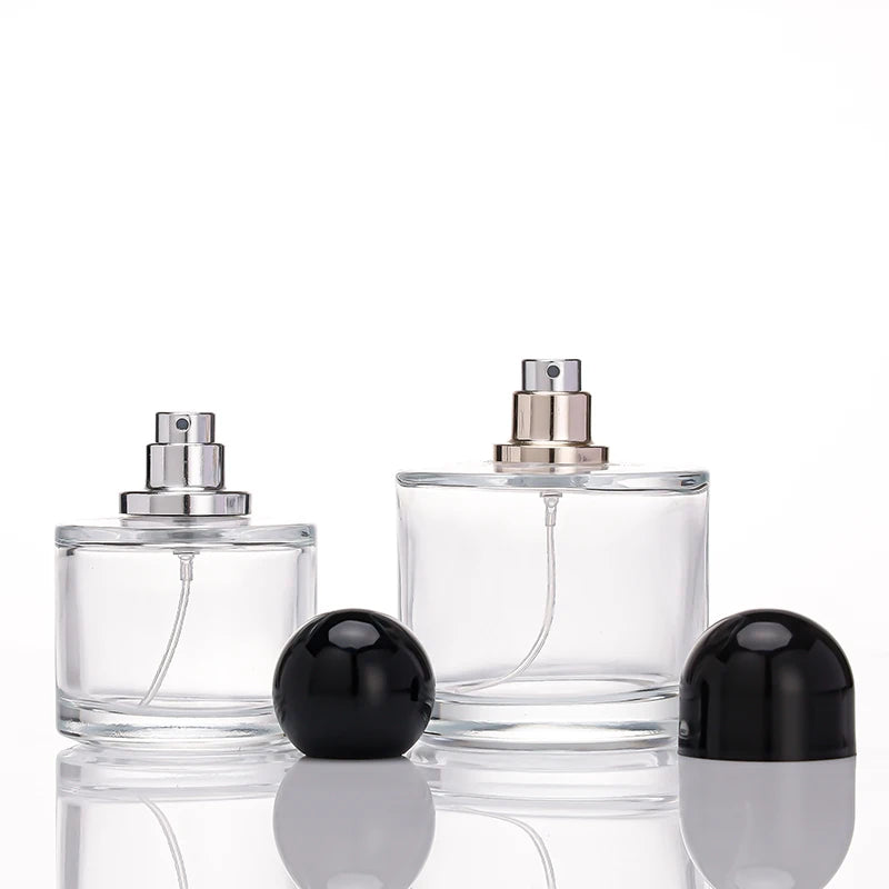 Empty 30ml 50ml 100ml Women Glass Perfume Bottle Packaging with Crimp Spray