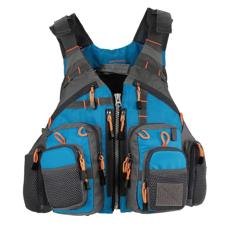 Adjustable Size Men/Women Fly Fishing Vest with Multiple Pockets for Outdoor and Camping for Bass Fishing