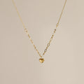Aretas Delicate Dainty Jewelry Gold Plated 18k Stainless Steel Handmade Chain Mini Heart Pendant Necklace for Women Girls