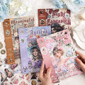24 Pieces/piece Old Dream Return Vintage Handbook Sticker Book Cutting Film Sticker Book DIY Material Creative Sticker