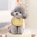 Korean Style Eco-Friendly Cotton Blends Pet Dog Saliva Towel Triangle Scarf with Solid Pattern for Cats and Dogs