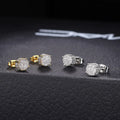 2022 Wholesale Hiphop Gold Plated Stud Earrings Shiny Full Diamond Stud Wedding Jewelry Micro Zircon Men Stud Earrings