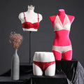 XINJI Velvet Fabric Bust Dummy Half Body Lingerie Mannequin Female Bikini Mannequis Woman Model Underwear Mannequins for Sale