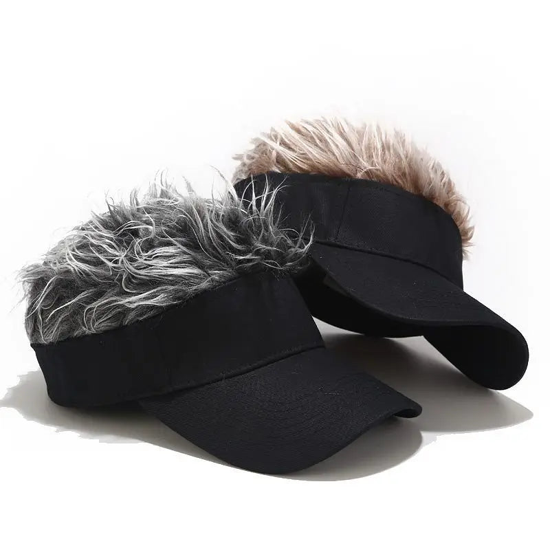 Wig Design Hat Men Women Toupee Funny Hair Baseball Sun Visor Hats Cool