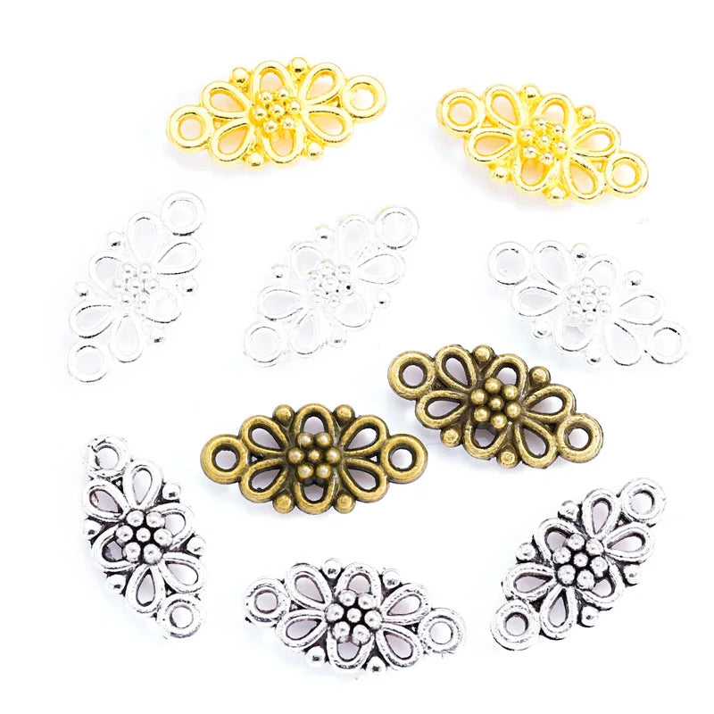 4 Color Flower Charms Pendants DIY Jewelry for Necklace Bracelet Making Accessaries 16*8mm Q109