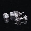Starsgem Solitaire Classic 4 Claws 14K Gold Round 4mm HPHT Lab Grown Diamond Stud Earrings