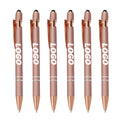 Custom 2-in-1 Stylus & Retractable Ballpoint Pen for Touch Screens Metal Barrel 1.0mm Black Ink Ideal Gift