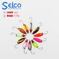 Selco 3.5cm 2.6g  2 Color Fishing Spoon Customized Metal Spinner Spoon Fishing Trout Area Blades Unpainted Metal Fishing Spoon