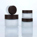 China Made 5g 30g Cosmetics Jars Glass Face Cream Jars Container with Grain Lid Frosted Glass Jar