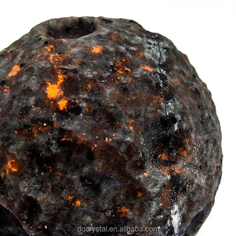 Hot Sale Natural Stone Good Quality Yooperlite Spheres Wholesale Full Moons Yooperlite Balls for Home Decoration