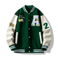 Custom logo &amp; Size Winter Outdoor College Sports Baseball Men's Orange Jacket and Jacket Cotton Jacket School Team Letterman