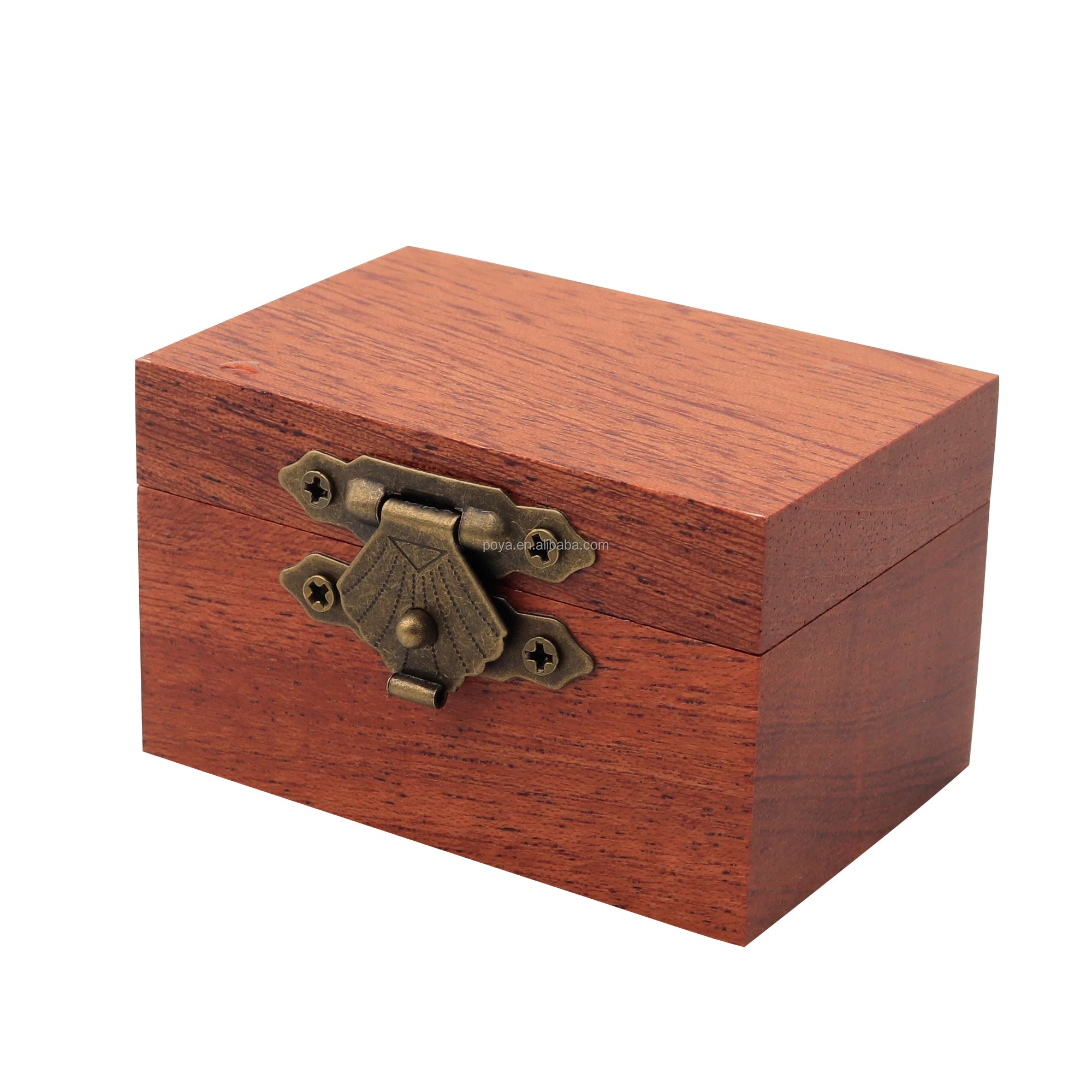 POYA Ring Bearer Box Sapele Wood Proposal Wedding Customize Wooden Ring Holder Anniversary Jewelry