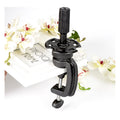 Leeons Black Mini Plastic Metal Adjustable Lightweight Wig Table Clamp Stand for Commercial Mannequin Head