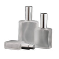 30ml Clear Frosted Flat Shoulder Glass Bottle Spray Flat Square Perfume Bottle Portable Pressure Empty Square Perfume Bottle 50m
