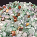 Certified Grade a Myanmar Jadeite  Three-Color Three-Dimensional Small Water Drop Handicraft Factory Wholesale