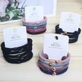 5 Piece Set of Crunchies Hair Ties Nylon Mesh Small Gold Hair Rope High Stretch Hair Ties for Women