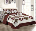 Floral Pattern Microfiber Cotton Quilted Bedding Home Use Bedspreads