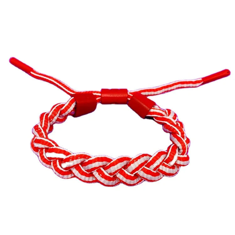 2025 Suppliers Customized Adjustable Tightness Two Colors Red Woven Charm Bracelet Satin Rope Bracelet