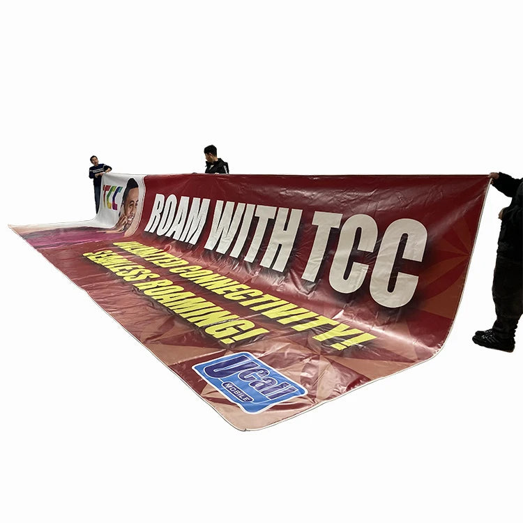 Custom Design Printing Large Billboard Banner Highway Advertising Promotion Heavy Duty Vinyl Banner