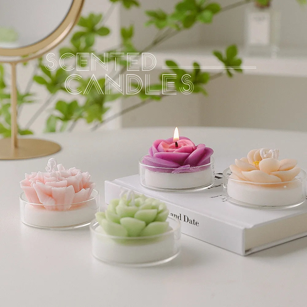 Molly Glory Home Decor Birthday Gifts Luxury Flower Fragrance Aroma Candle Soy Wax Scented Candles MegaBDM