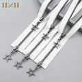 #5 Two-Way Nickel Teeth Metal Zipper with Star Puller Brass for Garment Use