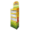 Custom Eco-Friendly Foldable Corrugated Cardboard Cell Phone Case Display Rack with Hooks and Data Line Cable Floor Stand