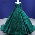 RSM67368 Long Sleeve Beading Sequin Elegant Ball Gowns for Women Evening Dresses