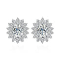 Elegant Jewelry Wholesale 6*8mm 1.5Carat Oval Cut Moissanite 925 Sterling Silver Jewelry Moissanite Stud Earrings for Women