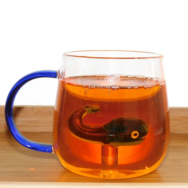 Borosilicate Heat-resistant Glass Cup with Three-dimensional Animal