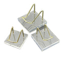 Transparent Acrylic With Metal Frame Display Stand Ore Crystal Mineral Specimen Rough Stone Stand
