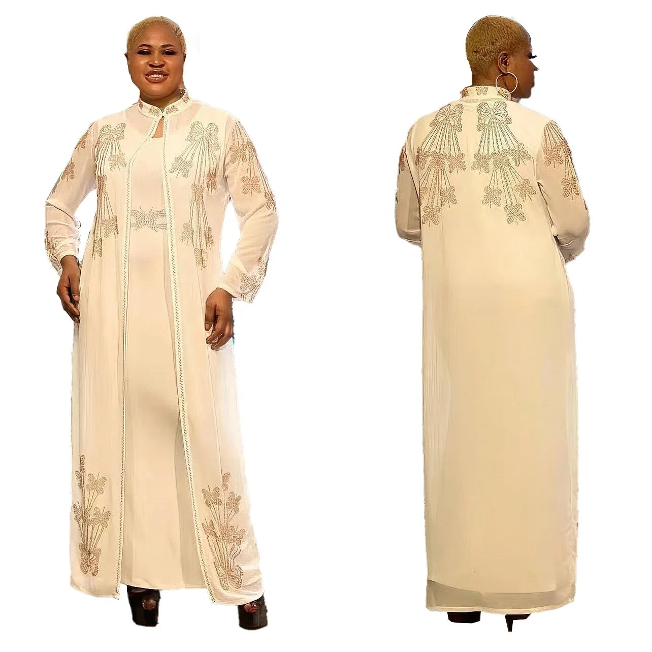 New Product African Traditional Dresses Luxury Rhinestones Womens Two Piece Sets Flax African Kitenge Top Designs