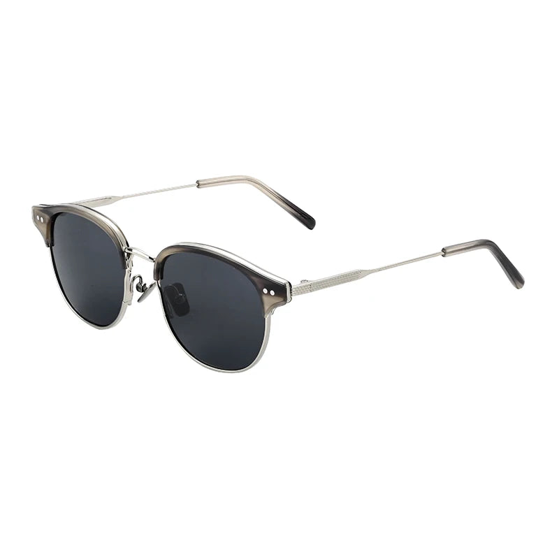Mazzucchell UV400 Large Polarized Sunglasses for Men Women Comfortable Acetate Frame Gray Light Weight Tac Lenses Shade Glasses